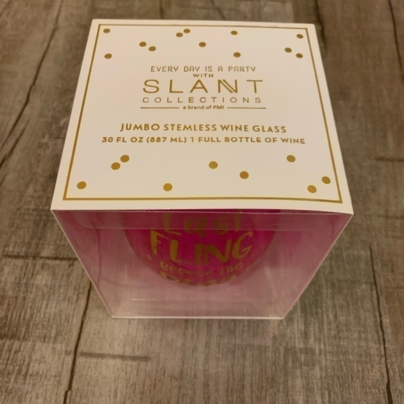 SLANT Collections Jumbo “Last Fling Before the Ring” Stemless Wine Glass – 30oz - Picture 3 of 5